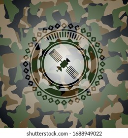 satelite icon inside camo emblem