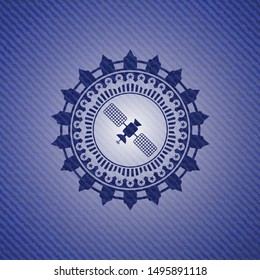 satelite icon with jean texture