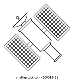 Satelite icon. Outline illustration of satelite vector icon for web