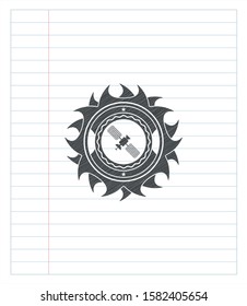 satelite icon pencil draw. Vector Illustration. Detailed.