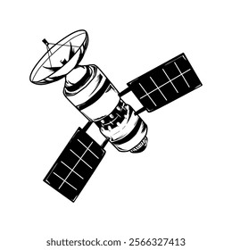 Satelite icon, Satelite vector illustration