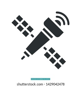 Satelite Icon Vector Illustration Logo Template