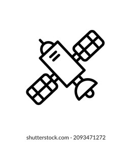 satelite outline icon vector for business
