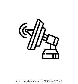 Satelite Silhouette Icon On White Background