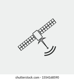 Satelite vector icon illustration sign