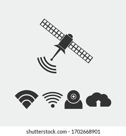 Satelite vector icon illustration for web and design