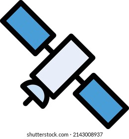 Satelite Vector illustration on a transparent background.Premium quality symmbols.Stroke vector icon for concept and graphic design.