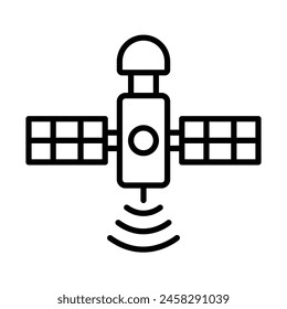 Satelite Vector Line Icon Design