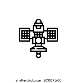 Satelite-1 Silhouette Icon On White Background