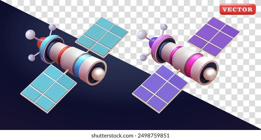 Satellite. 3d vector, Suitable for technology, telecommunications and design elements