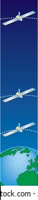 Satélite sobre la tierra