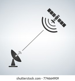 satellite antenna dish vector illustration