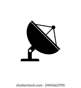 Satellite Antenna flat vector icon. Simple solid symbol isolated on white background