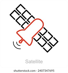 Satellitenbild und Antennensymbol