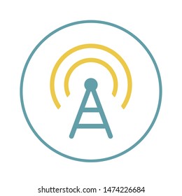 satellite antenna icon. flat illustration of satellite antenna vector icon. satellite antenna sign symbol