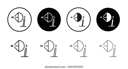 Satellite antenna icon Flat line symbol