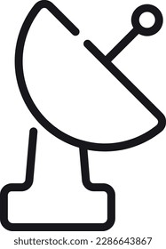 The satellite antenna icon represents the technology that receives broadcast signals from satellites in space. It is used for various purposes such as television, radio, internet, and navigation