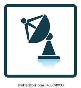 Satellite antenna icon. Shadow reflection design. Vector illustration.