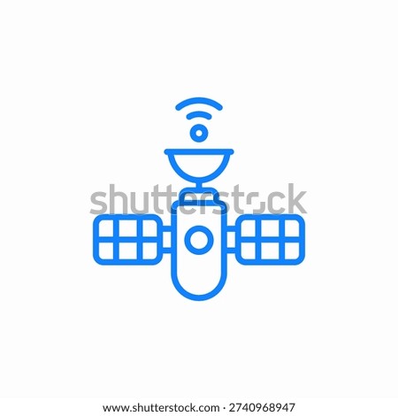 satellite with antenna icon sign vector