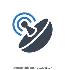 Satellite Antenna Icon (Simple Vector Illustration)