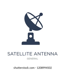 satellite antenna icon. Trendy flat vector satellite antenna icon on white background from General collection, vector illustration can be use for web and mobile, eps10