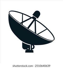 Ilustração da arte vetorial do ícone da antena do satélite.