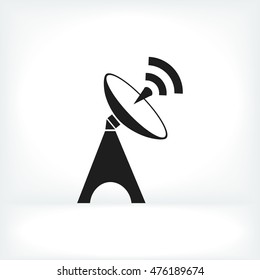 Satellite antenna icon, vector best flat icon, EPS