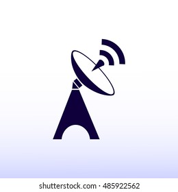 Satellite antenna icon, vector best flat icon, EPS