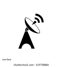 Satellite antenna icon, vector best flat icon, EPS