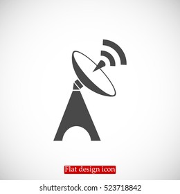 Satellite antenna icon, vector best flat icon, EPS