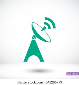 Satellite antenna icon, vector best flat icon, EPS