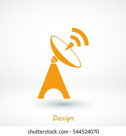 Satellite antenna icon, vector best flat icon, EPS
