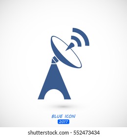 Satellite antenna icon, vector best flat icon, EPS
