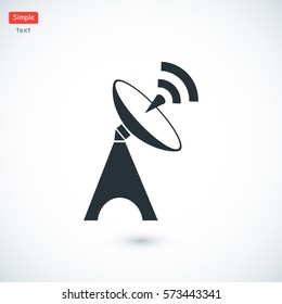 Satellite antenna icon, vector best flat icon, EPS