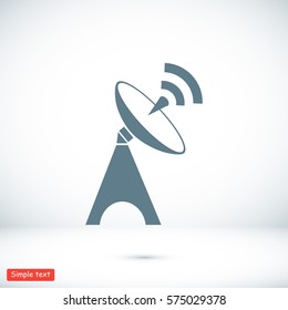 Satellite antenna icon, vector best flat icon, EPS