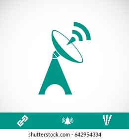 Satellite antenna icon, vector best flat icon, EPS