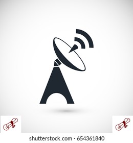 Satellite antenna icon, vector best flat icon, EPS
