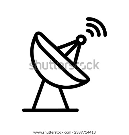 satellite antenna icon vector isolated