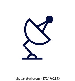 Icono de antena satelital. Signo de Internet inalámbrico. Símbolo de tecnología de telecomunicaciones