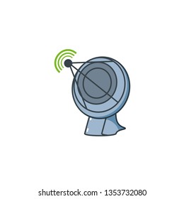 satellite antenna isolated icon