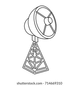 satellite antenna isolated icon