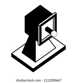 satellite antenna isometric icon