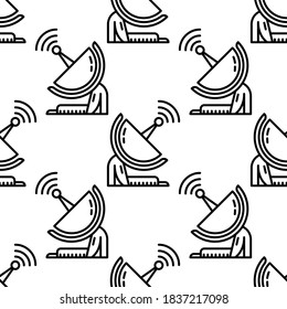 Satellite antenna, network technology vector icon
