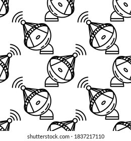 Satellite antenna, network technology vector icon