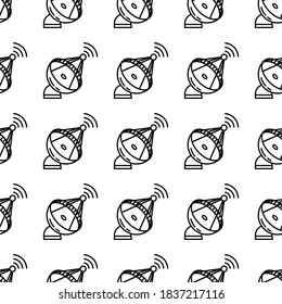 Satellite antenna, network technology vector icon