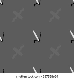 Satellite antenna seamless pattern background. Vector illustration.