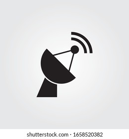 Satellite Antenna simple icon in flat style. vector illustration