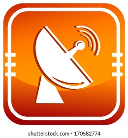 Satellite antenna. Single icon. 