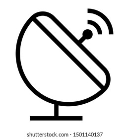 satellite antenna thin line vector icon