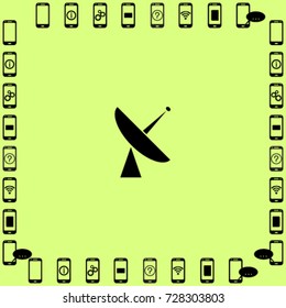 Satellite antenna vector icon